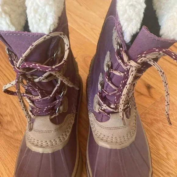 NWOT L.L. Bean purple suede leather snow  boots - Picture 6 of 6